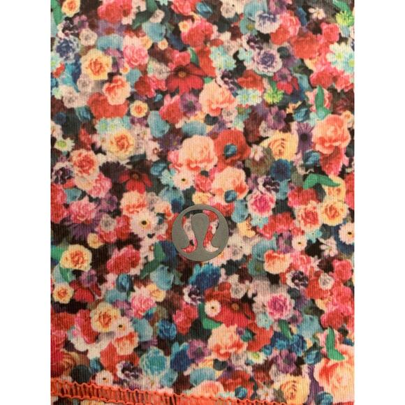 Lululemon mesh with me salmon pink floral racer back print woman’s size 6 dot - Picture 5 of 7